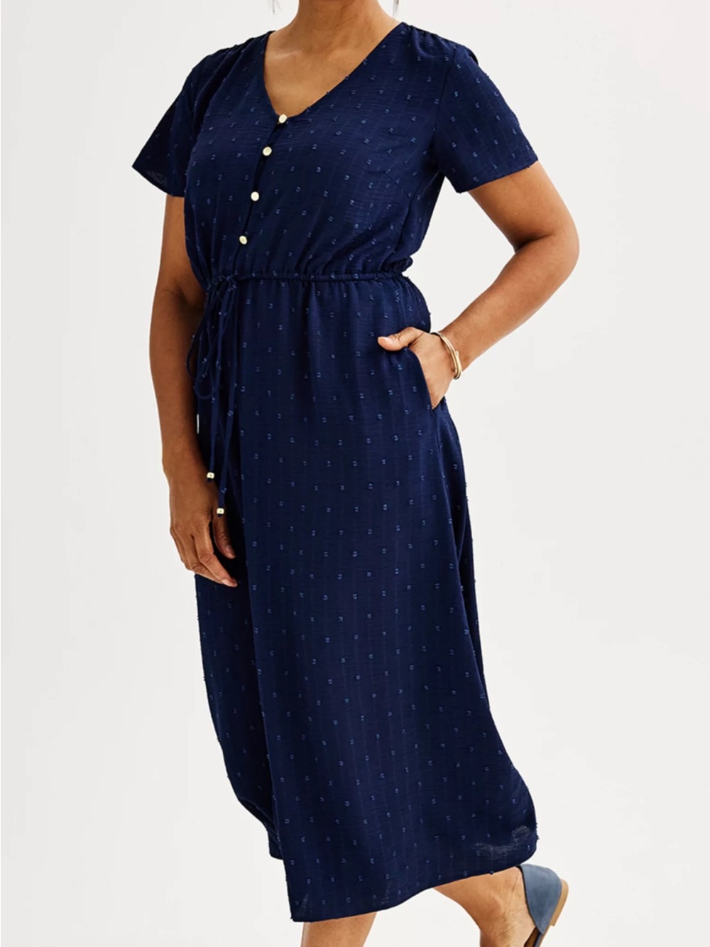 Women's Croft & Barrow® V-Neck Flutter Sleeve Maxi Dress 2x